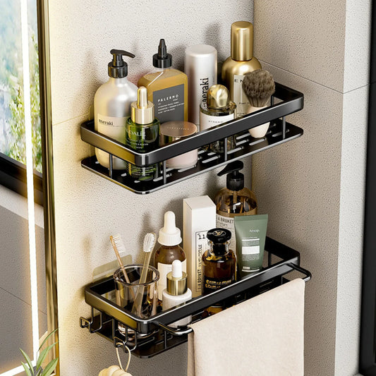 HOShelf-Rangement de toilette mural en aluminium T1, sans perceuse, bouteille de shampoing, coin de douche, accessoires de cuisine by Sirius Flow