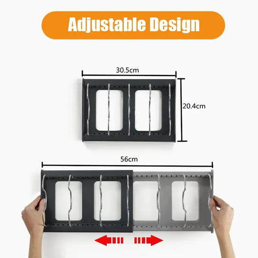 Rangement extensible en acier inoxydable T1, support d'armoire de cuisine pour casserole, couvercle de casserole, planche à découper, vaisselle de séchage d'ustensiles de cuisine, évaluation T1 by Sirius Flow