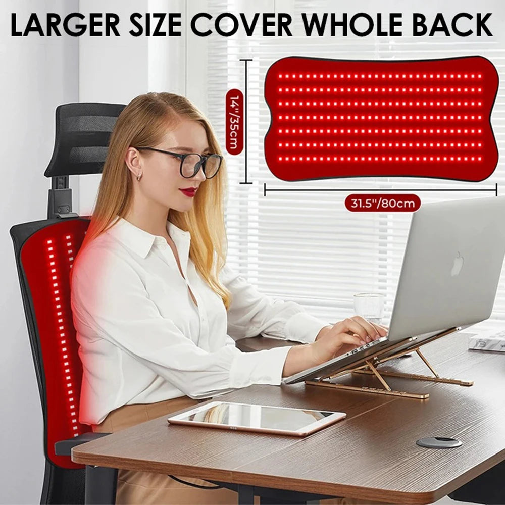 Coussin de thérapie par la lumière infrarouge rouge à 210 led, dispositifs de beauté pour le visage, le corps, le dos, les genoux, les mains et les pieds, coussin chauffant Portable 660nm 850nm by Sirius Flow