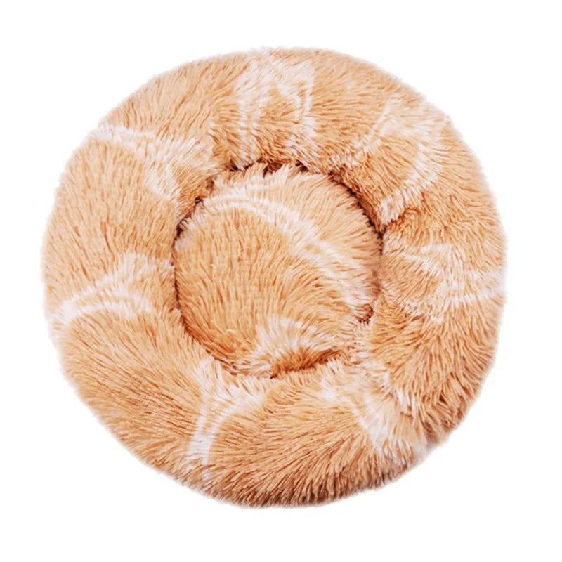 Lit rond en peluche super doux pour animaux de compagnie, lit pour grand chien, maison pour chat, long, moyen, sommeil chaud, hiver, 40-90cm by Sirius Flow