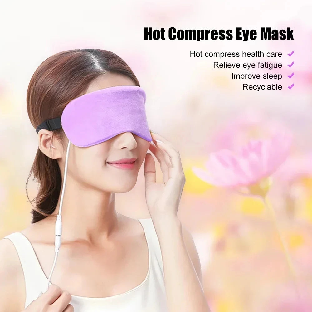 Masque pour les yeux chauffant USB pour les yeux secs et le sommeil – Compresse chaude avec température constante, cernes et poches Masque pour les yeux chauffant by Sirius Flow