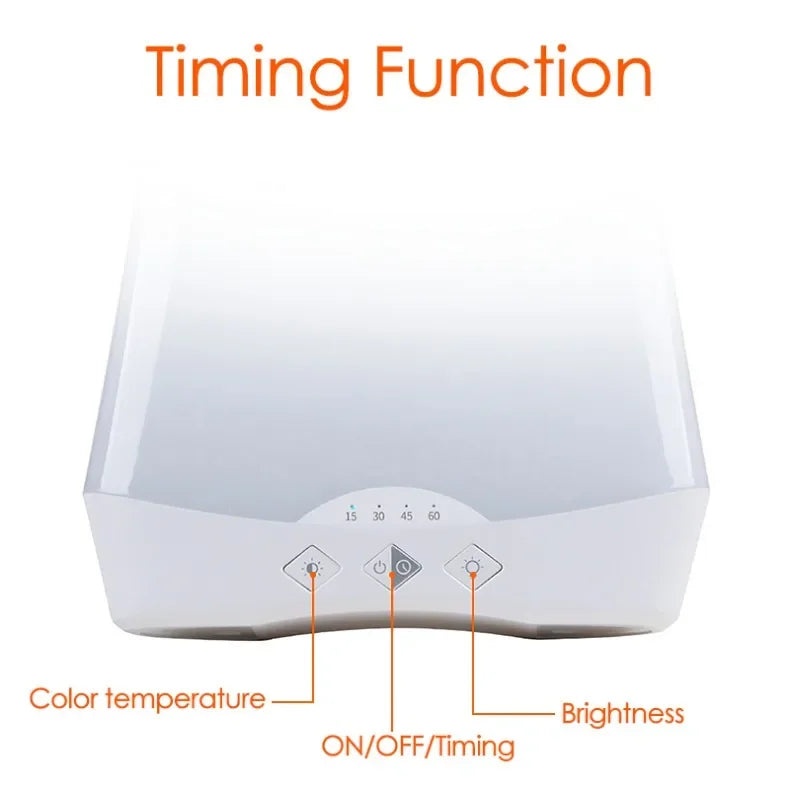 Lampe de photothérapie à LED pour trouble affectif à la lumière du jour bionique, veilleuse de thérapie fatiguée sans liste, gradation en continu, lampe d'instituts, SAD by Sirius Flow