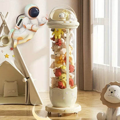 Boîte de rangement de poupées d'astronaute, boîtes de rangement de jouets en peluche pour enfants, plastique Transparent en peluche, rangement à domicile, poubelle à fermeture éclair by Sirius Flow