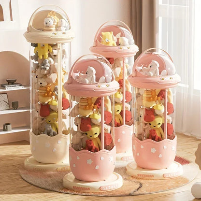 Boîte de rangement de poupées d'astronaute, boîtes de rangement de jouets en peluche pour enfants, plastique Transparent en peluche, rangement à domicile, poubelle à fermeture éclair by Sirius Flow