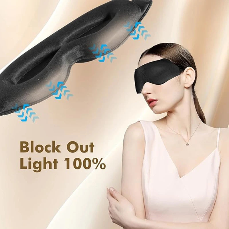 Masque pour les yeux de sommeil lesté pour le sommeil latéral hommes femmes masque de sommeil profilé 3D pas de pression oculaire 100% blocage doux confortable oeil by Sirius Flow