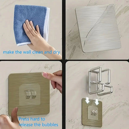 Crochet De Lavabo Acier Inoxydable Sans Poinçon Porte Serviettes Suspendu - Sirius Flow 