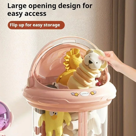 Boîte de rangement de poupées d'astronaute, boîtes de rangement de jouets en peluche pour enfants, plastique Transparent en peluche, rangement à domicile, poubelle à fermeture éclair by Sirius Flow