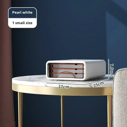 Boîte en plastique, organisateur de bureau, tiroir, boîte de rangement de maquillage, conteneur de bijoux empilable, grand masque, rangement de médicaments de bureau, anti-poussière by Sirius Flow