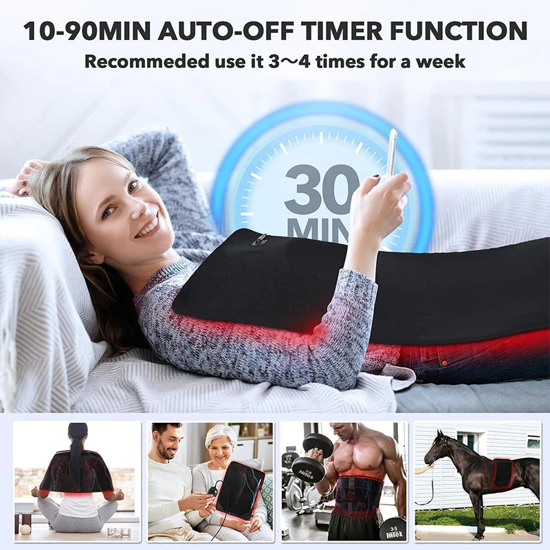 Coussin de thérapie par la lumière rouge et infrarouge, dispositifs de beauté LED 360psc 660nm 720psc 850nm, thérapie par la lumière infrarouge rouge by Sirius Flow