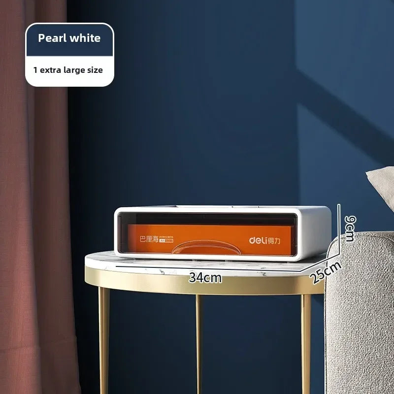 Boîte en plastique, organisateur de bureau, tiroir, boîte de rangement de maquillage, conteneur de bijoux empilable, grand masque, rangement de médicaments de bureau, anti-poussière by Sirius Flow