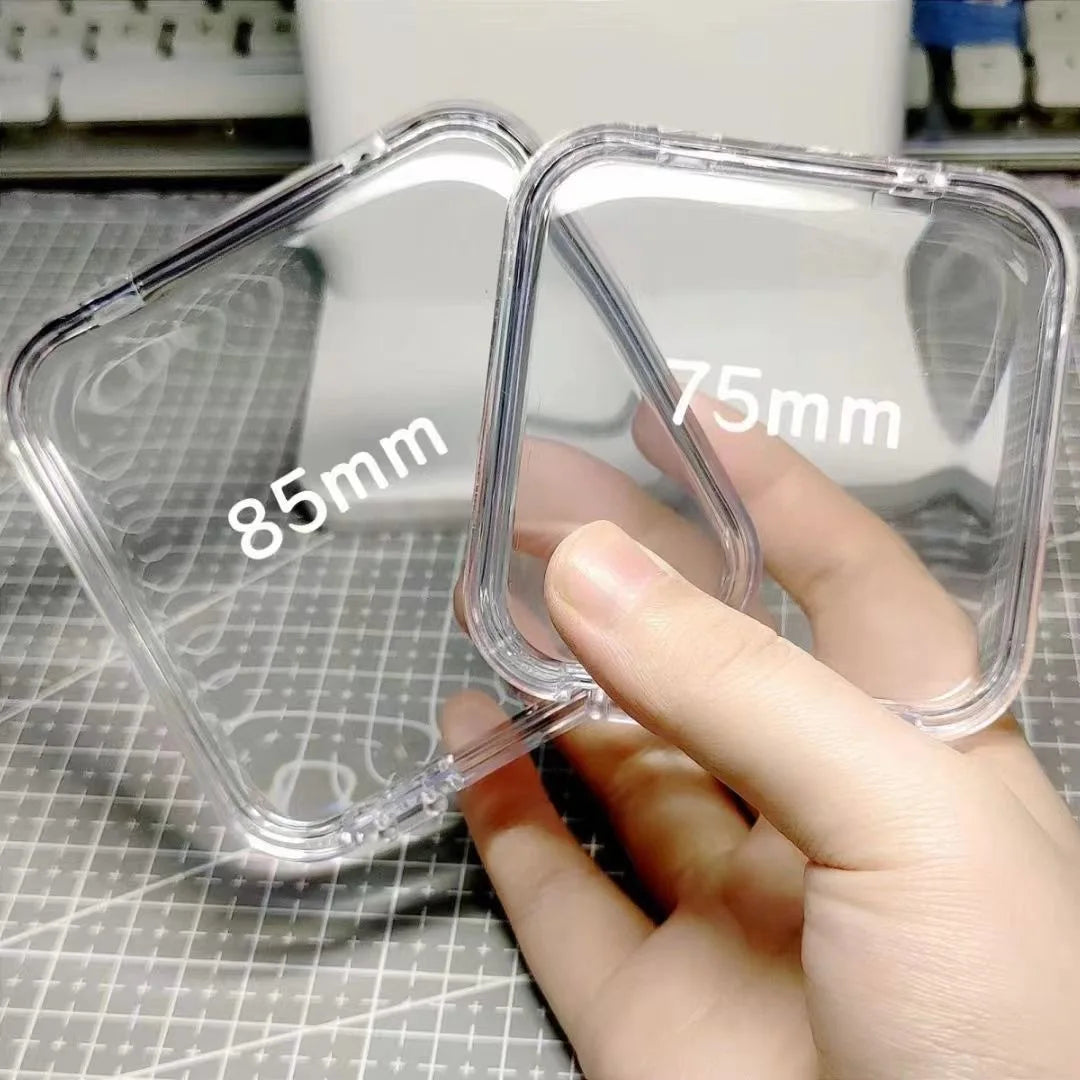 Boîtes acryliques de stockage d'ongles à pression, avec feuilles adhésives, boîtes transparentes pour ongles, outils et accessoires de rangement de bijoux, 10 pièces by Sirius Flow