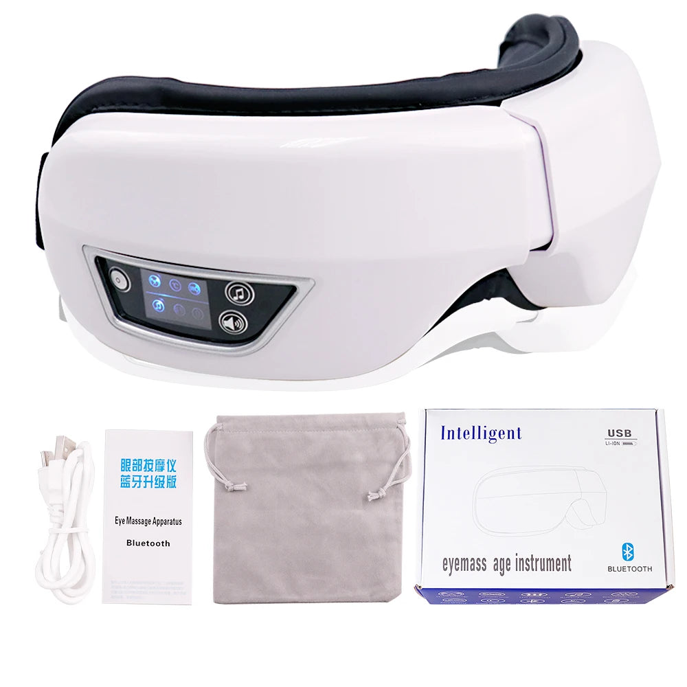 Masseur oculaire intelligent à vibrations 6D, compresse d'airbag, Instrument de soins oculaires, Bluetooth, musique, masque de sommeil, relaxation des yeux, Fatigue by Sirius Flow