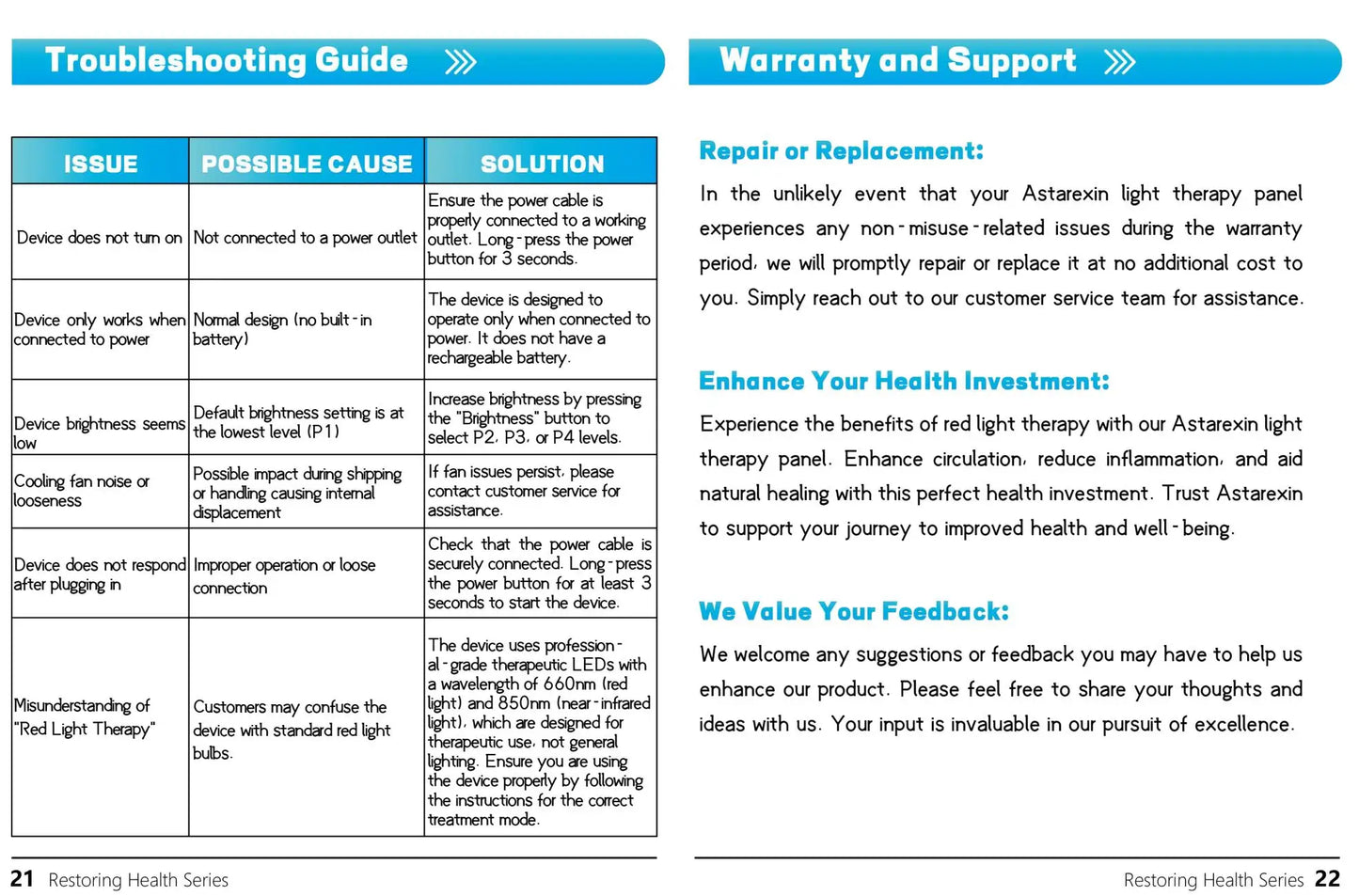 Astarexin – panneau de thérapie à la lumière rouge, dispositif LED Anti-inflammatoire pour le visage, soins de la peau, lampe 660nm850nm pour soulager la douleur Anti-âge by Sirius Flow