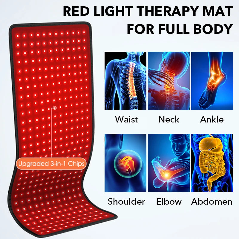 Coussin de thérapie par la lumière rouge et infrarouge, dispositifs de beauté LED 360psc 660nm 720psc 850nm, thérapie par la lumière infrarouge rouge by Sirius Flow