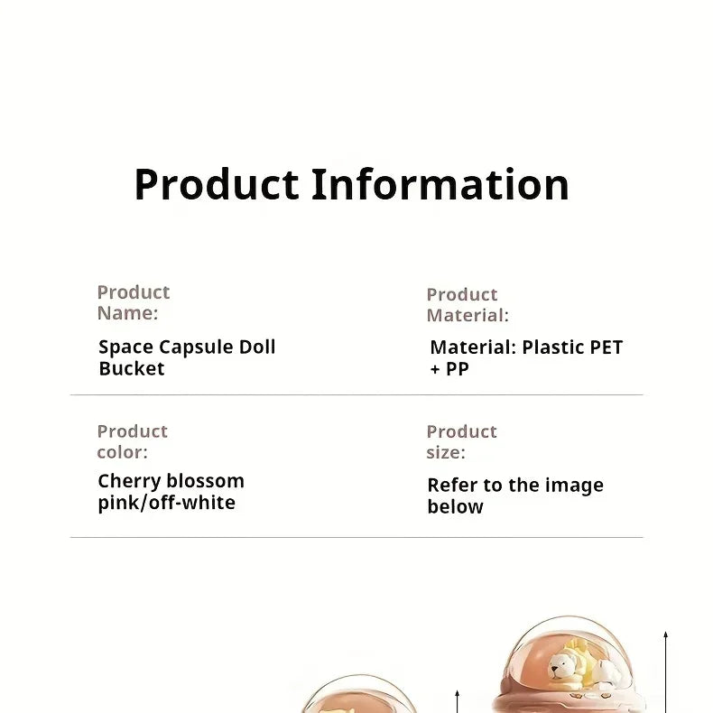 Boîte de rangement de poupées d'astronaute, boîtes de rangement de jouets en peluche pour enfants, plastique Transparent en peluche, rangement à domicile, poubelle à fermeture éclair by Sirius Flow