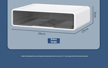 Boîte en plastique, organisateur de bureau, tiroir, boîte de rangement de maquillage, conteneur de bijoux empilable, grand masque, rangement de médicaments de bureau, anti-poussière by Sirius Flow
