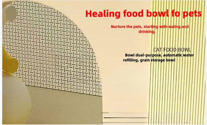 Bol pour chat mangeoire automatique pour chats, chiens, animaux domestiques, distributeurs d'eau, bol pour chat intégré, bassin de nourriture pour chat, chiens, manger, boire by Sirius Flow