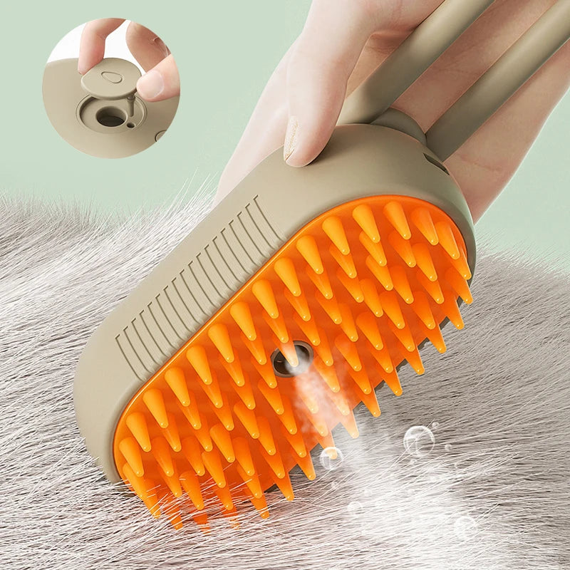Brosse à vapeur pour animaux de compagnie, brosse vapeur pour chien, pulvérisation électrique 3 en 1, brosses d'épilation pour chiens et chats, Massage, peigne de toilettage pour animaux de compagnie by Sirius Flow