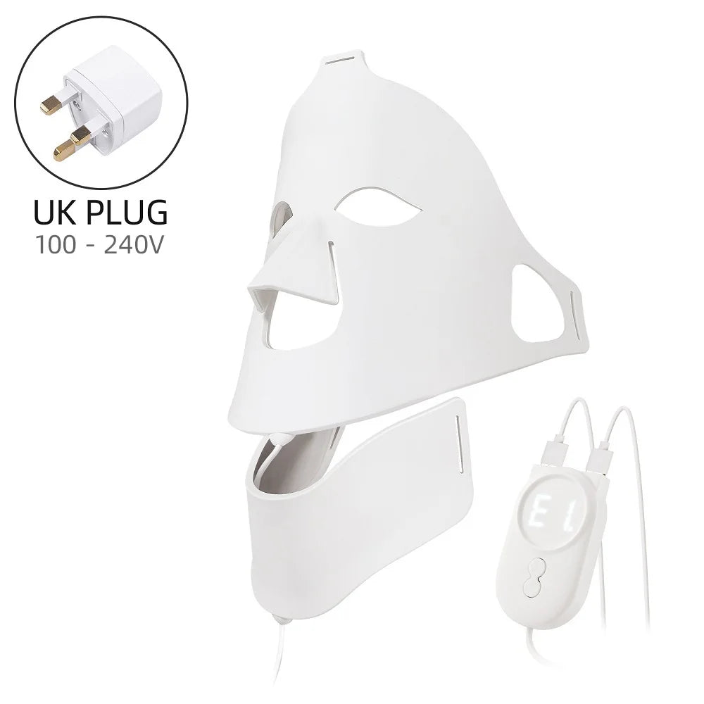 Foreverlily visage cou Silicone masque LED 7 couleurs lumière LED photonique thérapie 3D Flexible masque de beauté du visage peau éclaircir soins de la peau by Sirius Flow