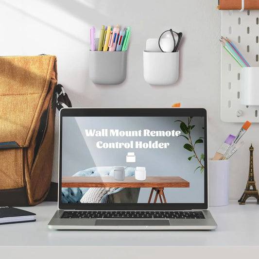 Boîte de rangement murale, support de prise de téléphone portable, support de télécommande, étui organisateur de rangement pour climatiseur TV by Sirius Flow