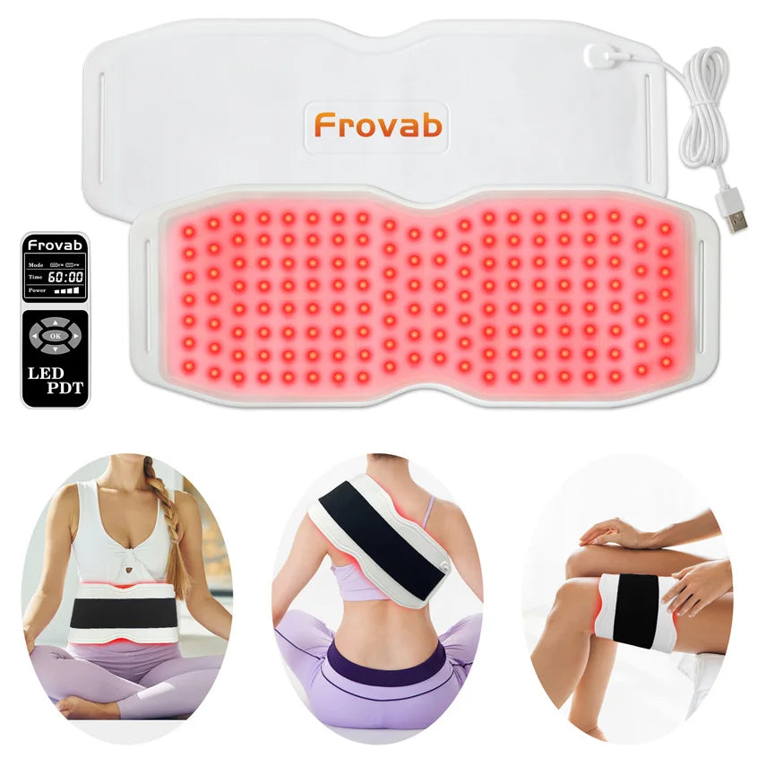 Dispositif de ceinture de coussin chauffant à lumière rouge LED infrarouge portable, photothérapie du cou et initié, 660nm, 850nm, 940nm, corps, instituts by Sirius Flow