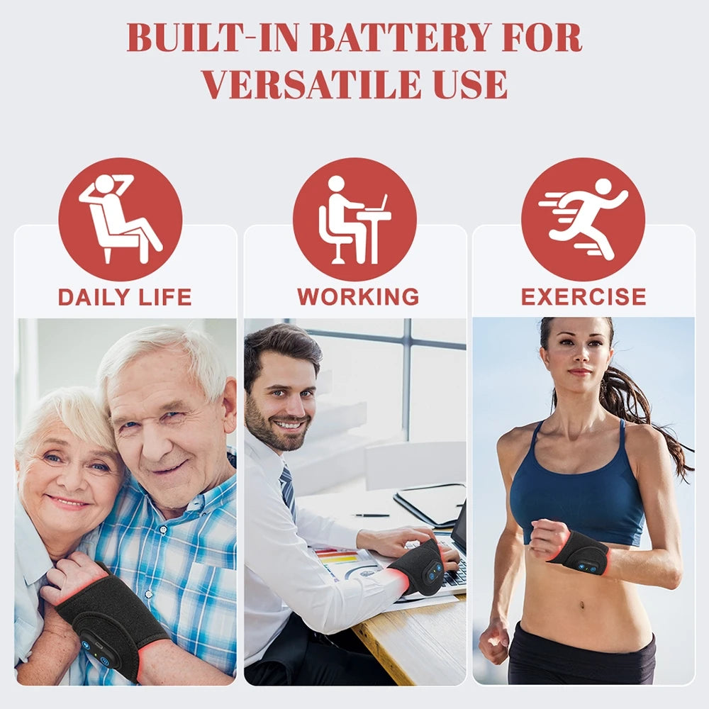 Dragonne de thérapie par la lumière rouge 850nm, rechargeable sans fil, soulage la douleur au poignet, friandises, tenosynovite, adaptée aux employés de bureau by Sirius Flow