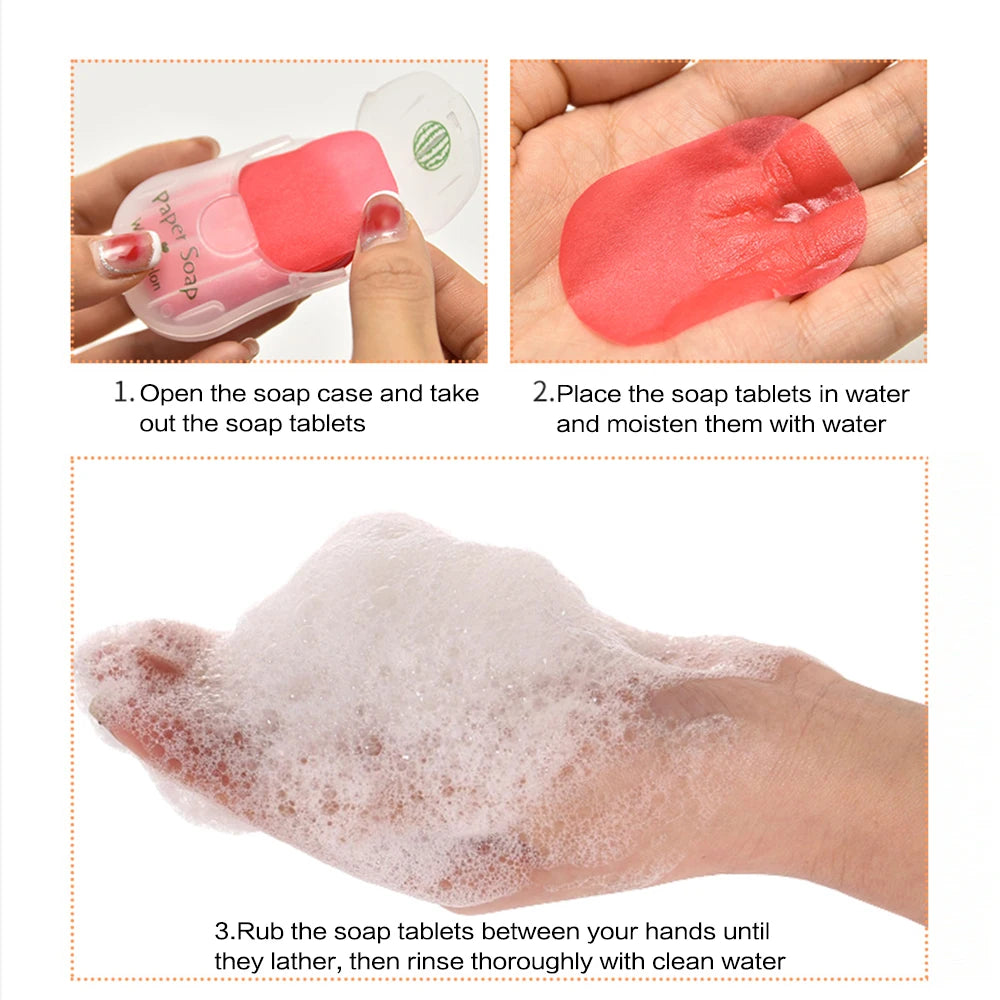 Feuilles De Savon Portables Sans Alcool Pour Voyage Pour Mains Hygiéniques 50 Feuilles - Sirius Flow 