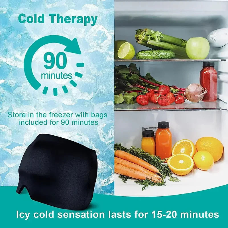 Gel de Migraine, enveloppe de tête de glace, compresse froide et compresse chaude, masque facial, outil de sommeil by Sirius Flow