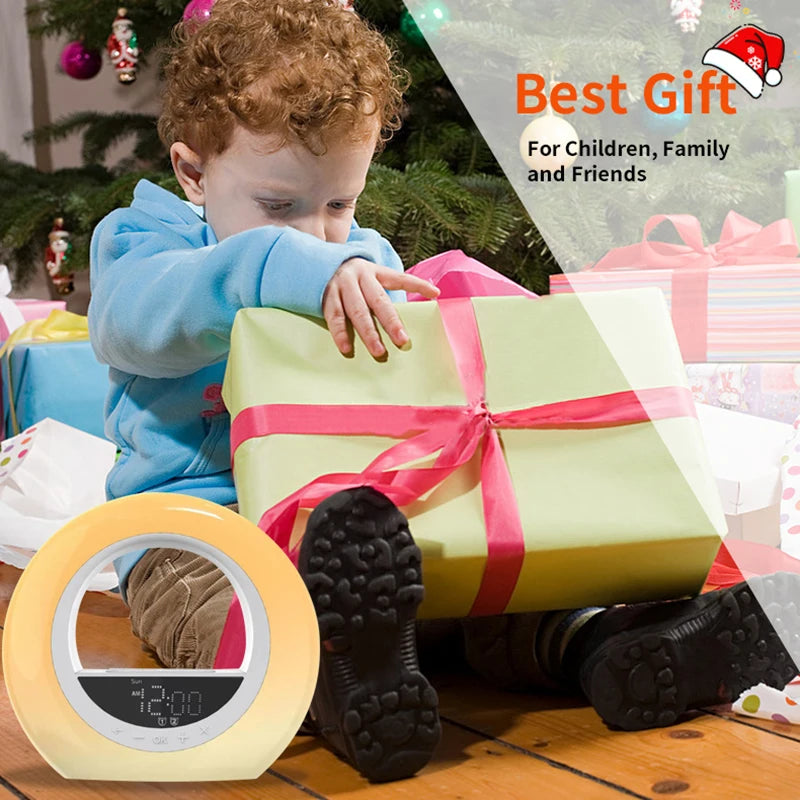 Réveil lumineux avec Simulation de lever du soleil, Radio FM, veilleuse, sons naturels, aide au sommeil pour enfants, dormeurs lourds by Sirius Flow