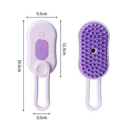 Brosse à vapeur pour animaux de compagnie, brosse vapeur pour chien, pulvérisation électrique 3 en 1, brosses d'épilation pour chiens et chats, Massage, peigne de toilettage pour animaux de compagnie by Sirius Flow
