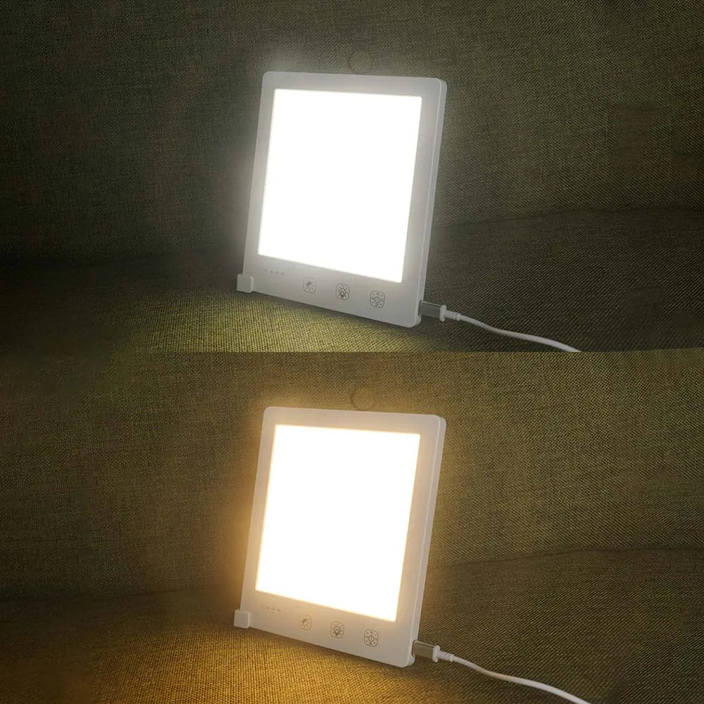 Lumière de photothérapie LED triste lumière du jour bionique trouble efficace lampe USB soulagement sans liste lumières de thérapie fatiguées bouton tactile by Sirius Flow