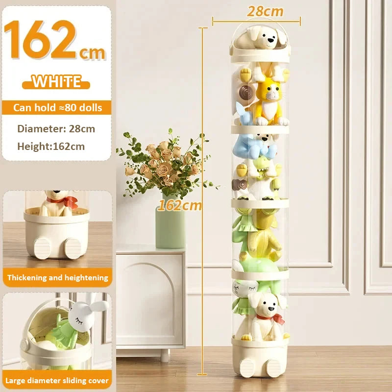 Boîte de rangement de poupées, Organization de jouets, Tube de rangement de jouets en peluche, baril de rangement en plastique Transparent, organisateur de jouets pour enfants by Sirius Flow