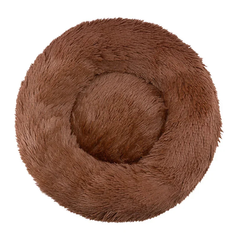 Lit rond en peluche super doux pour animaux de compagnie, lit pour grand chien, maison pour chat, long, moyen, sommeil chaud, hiver, 40-90cm by Sirius Flow