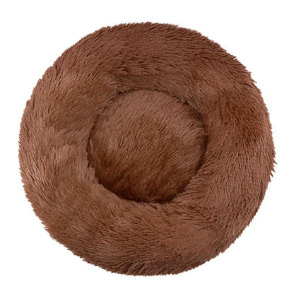 Lit rond en peluche super doux pour animaux de compagnie, lit pour grand chien, maison pour chat, long, moyen, sommeil chaud, hiver, 40-90cm by Sirius Flow