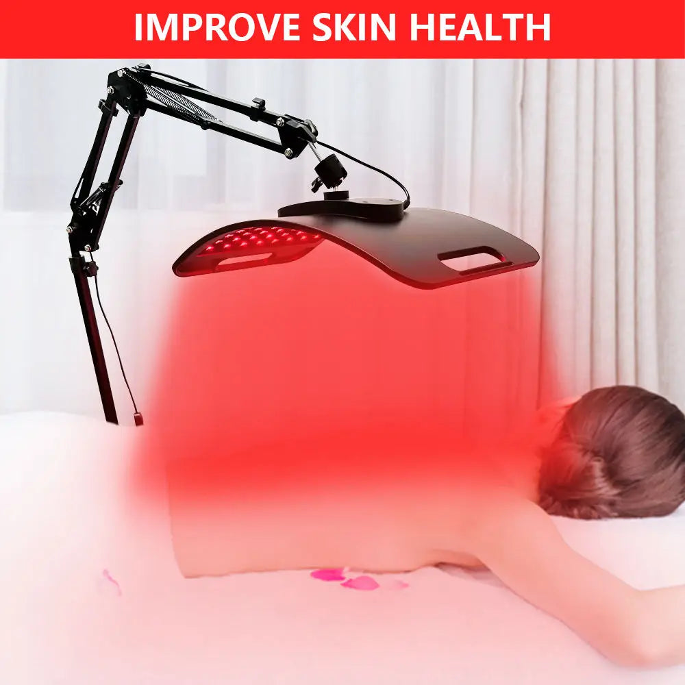 Lampe de luminothérapie rouge, dispositif de lumière infrarouge proche profonde de 660 et 850 nm avec support réglable et support de bureau pour le visage et le corps complet by Sirius Flow