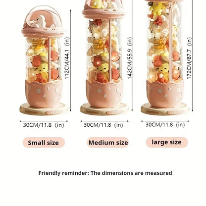 Boîte de rangement de poupées d'astronaute, boîtes de rangement de jouets en peluche pour enfants, plastique Transparent en peluche, rangement à domicile, poubelle à fermeture éclair by Sirius Flow