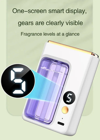 Diffuseur automatique de parfum de voiture d'aromathérapie, avec affichage, humidificateur d'huile essentielle, désodorisation de salle de bains, désodorisant au jasmin by Sirius Flow