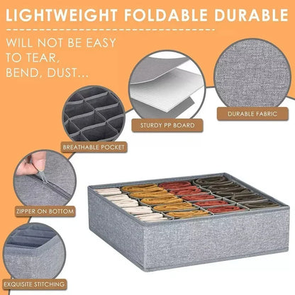 Boîte de rangement pour sous-vêtements, boîte de rangement pliable Non tissée, ensemble de Six pièces pour sous-vêtements, soutien-gorge, chaussettes, tiroir, boîte de finition, 4 pièces/1 ensemble by Sirius Flow