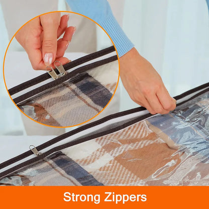 Conteneurs de rangement pliables sous le lit, avec fenêtre transparente, organisateurs de jouets sous le lit et sacs de rangement pour vêtements, bacs de rangement pour placard by Sirius Flow