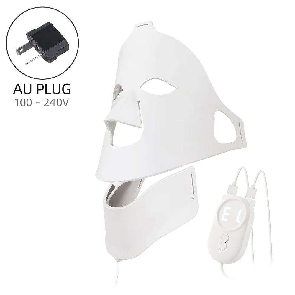 Foreverlily visage cou Silicone masque LED 7 couleurs lumière LED photonique thérapie 3D Flexible masque de beauté du visage peau éclaircir soins de la peau by Sirius Flow