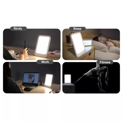 Lampe LED à lumière du jour 20000 Lux, lampe de thérapie à la lumière fraîche et chaude contre la dépression, 3 couleurs de lumière, 5 niveaux de luminosité, commande tactile by Sirius Flow