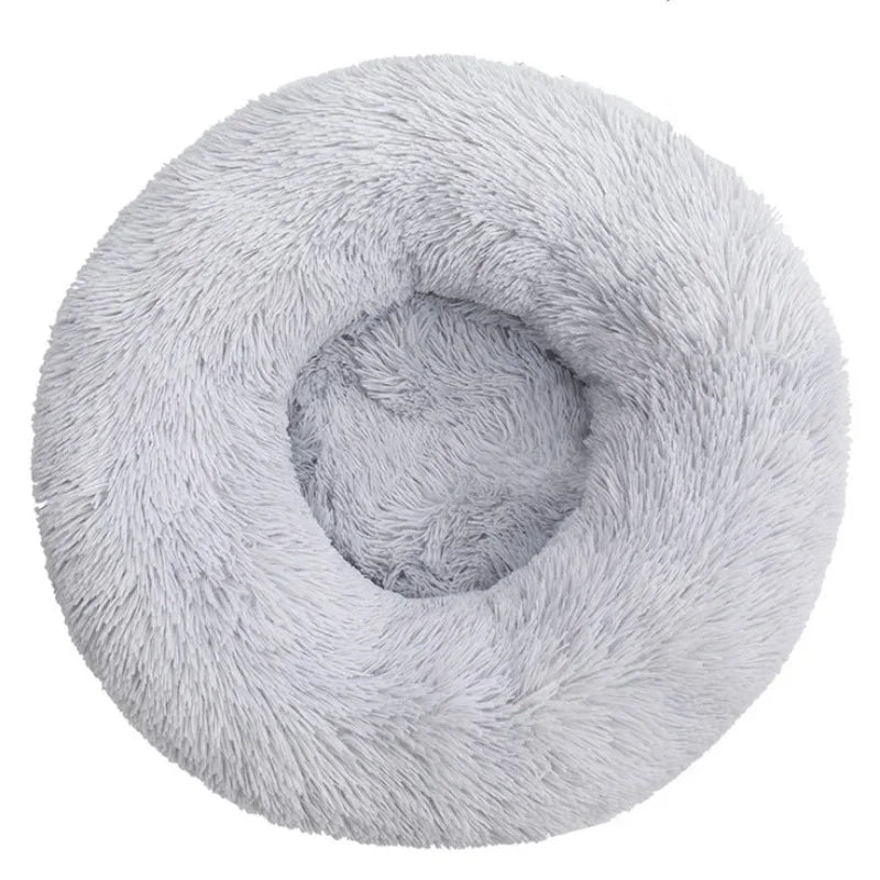 Lit rond en peluche super doux pour animaux de compagnie, lit pour grand chien, maison pour chat, long, moyen, sommeil chaud, hiver, 40-90cm by Sirius Flow