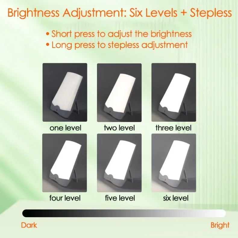 Lampe de photothérapie à LED pour trouble affectif à la lumière du jour bionique, veilleuse de thérapie fatiguée sans liste, gradation en continu, lampe d'instituts, SAD by Sirius Flow