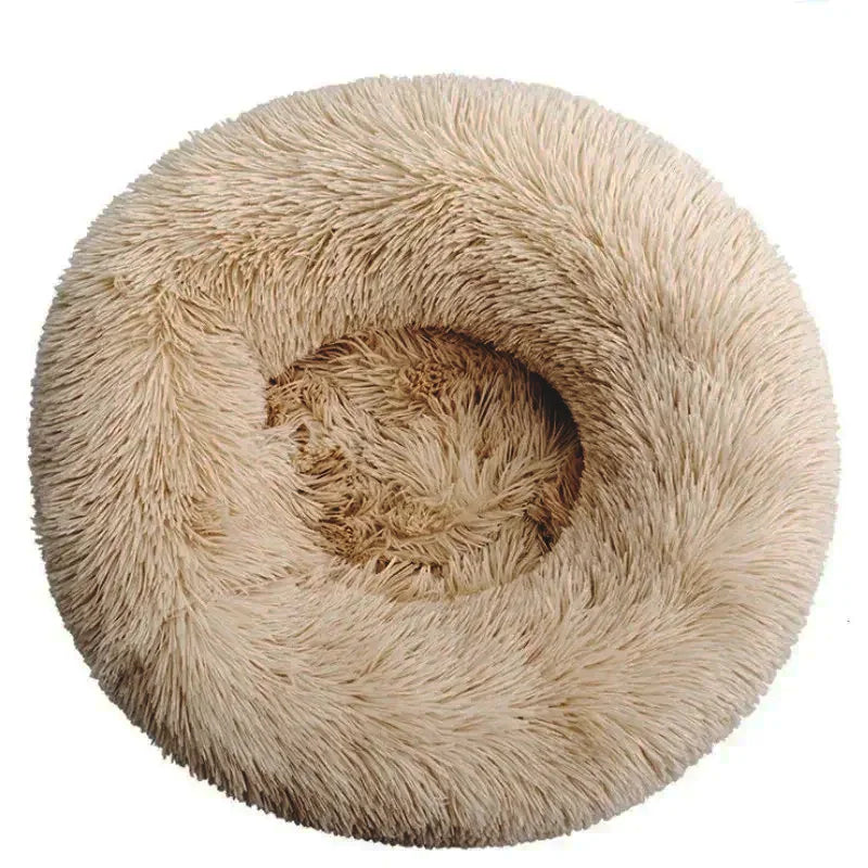 Lit rond en peluche super doux pour animaux de compagnie, lit pour grand chien, maison pour chat, long, moyen, sommeil chaud, hiver, 40-90cm by Sirius Flow