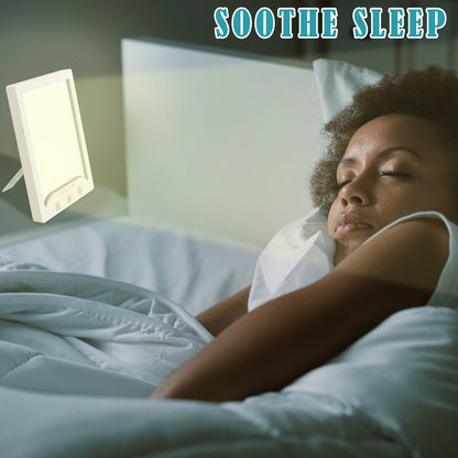 Lampe de luminothérapie lampe triste 3000-6500K lampe solaire carrée avec 3 températures de couleur 10 niveaux de luminosité 4 réglages de minuterie by Sirius Flow