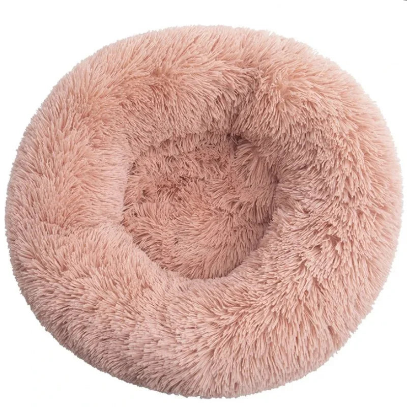 Lit rond en peluche super doux pour animaux de compagnie, lit pour grand chien, maison pour chat, long, moyen, sommeil chaud, hiver, 40-90cm by Sirius Flow