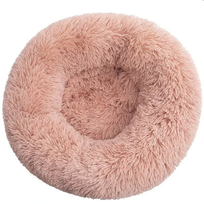 Lit rond en peluche super doux pour animaux de compagnie, lit pour grand chien, maison pour chat, long, moyen, sommeil chaud, hiver, 40-90cm by Sirius Flow