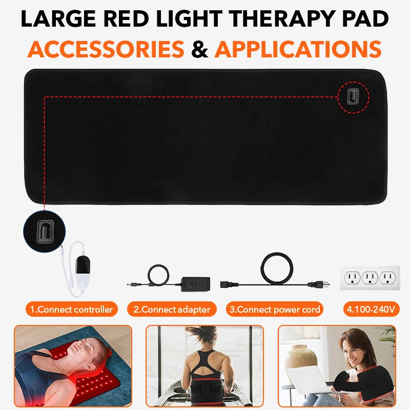 Coussin de thérapie par la lumière rouge et infrarouge, dispositifs de beauté LED 360psc 660nm 720psc 850nm, thérapie par la lumière infrarouge rouge by Sirius Flow