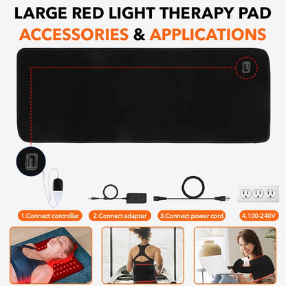 Coussin de thérapie par la lumière rouge et infrarouge, dispositifs de beauté LED 360psc 660nm 720psc 850nm, thérapie par la lumière infrarouge rouge by Sirius Flow