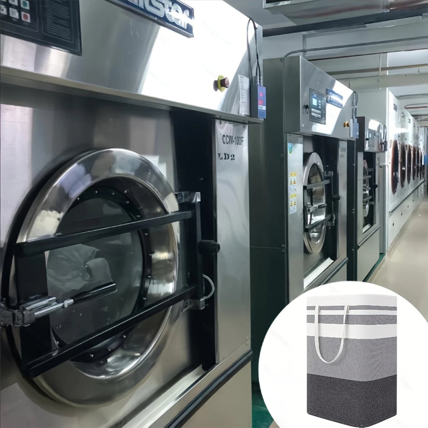 Grands sacs à linge 75L, paniers avec poignées, panier de rangement Durable pour vêtements sales, pour la maison, dortoir, hôtels, 40x30x60cm by Sirius Flow